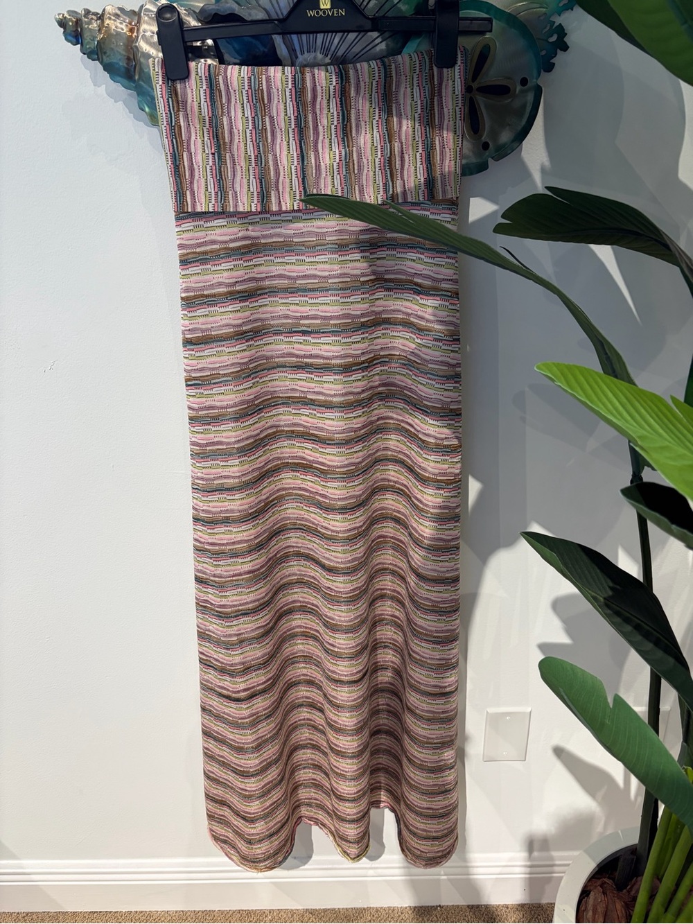 Alexis Striped Knit Maxi Dress in Pink, Green & Cream